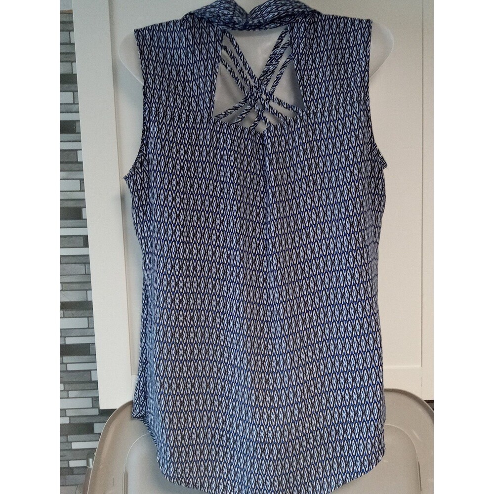 Zac & Rachel  Sleeveless Patterned Button Down Blouse Sz-M